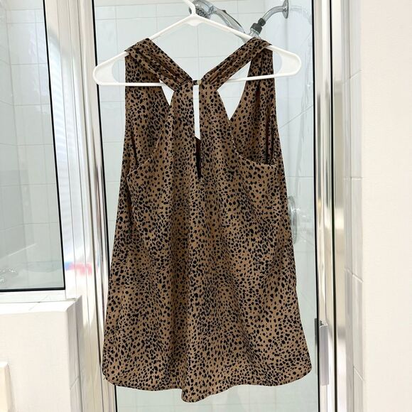 VICI Razorback Camisole Blouse Leopard Print Brown Black Size Small - Picture 2 of 7